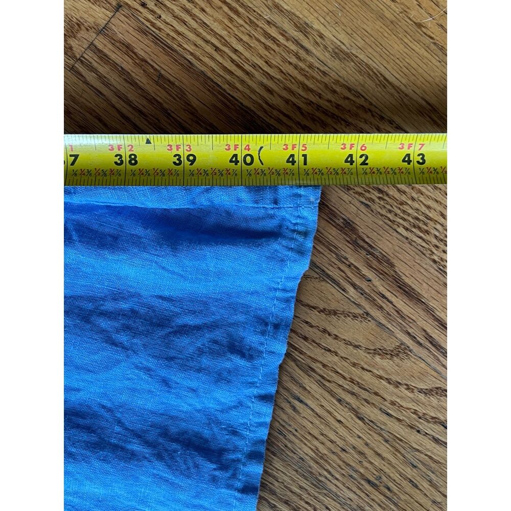 Made In Italy Blue 100% Linen Wide Leg Pants Trousers Women's Size Small - Picture 9 of 12